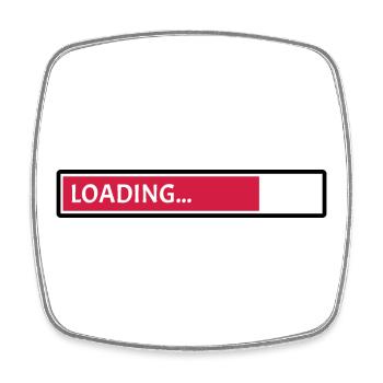 Loading - Square fridge magnet - white - Front