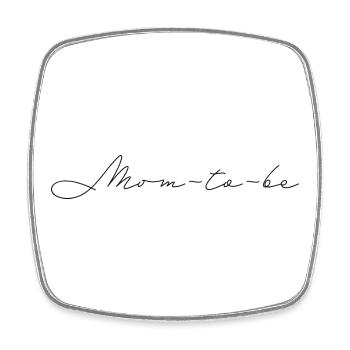Future maman - Magnet carré - blanc - Devant