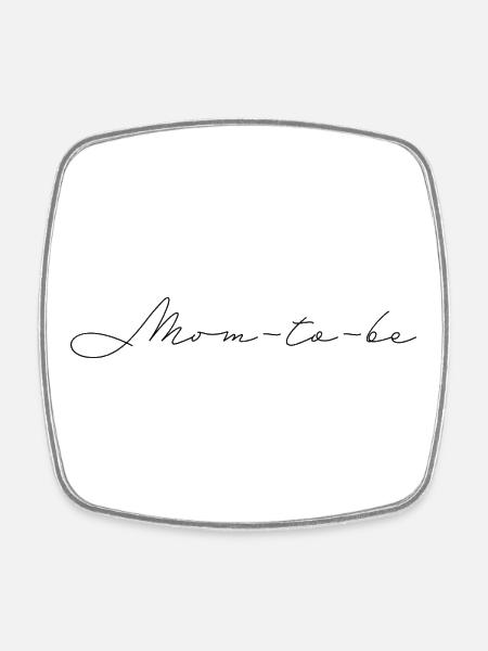 Future maman - Magnet carré - blanc