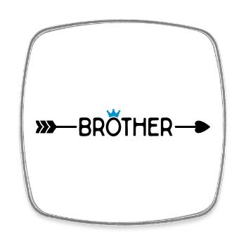 Brother - Magnet carré - blanc - Devant
