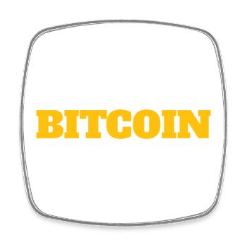 bitcoin - Viereckiger Kühlschrankmagnet - Weiß - Vorne