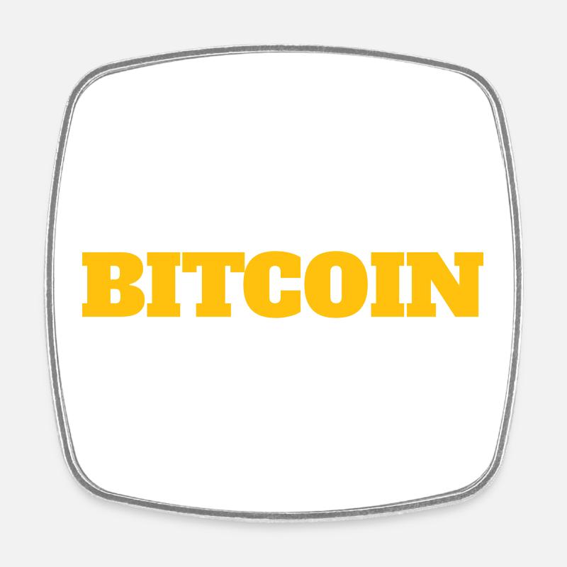 Le bitcoin - Magnet carré - blanc