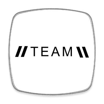 Style Team - Square fridge magnet - white - Front
