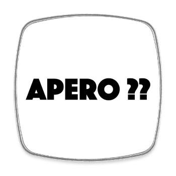 apero - Magnet carré - blanc - Devant