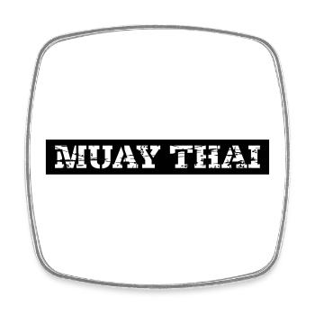 Muay Thai - Square fridge magnet - white - Front