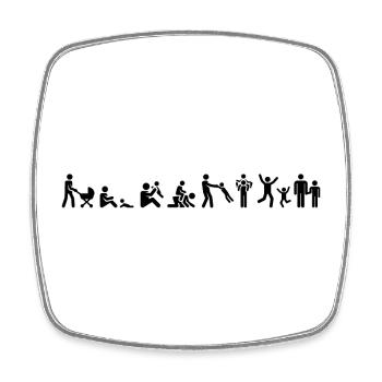 Bester Vater, Vater und Sohn, Vater und Sohn, Vater - Viereckiger Kühlschrankmagnet - Weiß - Vorne