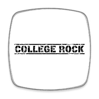 College Rock - Viereckiger Kühlschrankmagnet - Weiß - Vorne