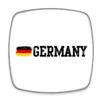 Deutsche Flagge Pinselstreifen - Viereckiger Kühlschrankmagnet - Weiß - Vorne