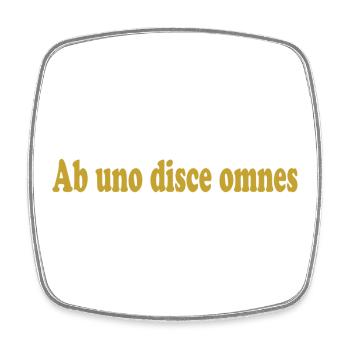 ab uno disce omnes Lateinisches Zitat Latein - Viereckiger Kühlschrankmagnet - Weiß - Vorne