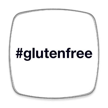 GLUTEN FREE Hashtag - Viereckiger Kühlschrankmagnet - Weiß - Vorne