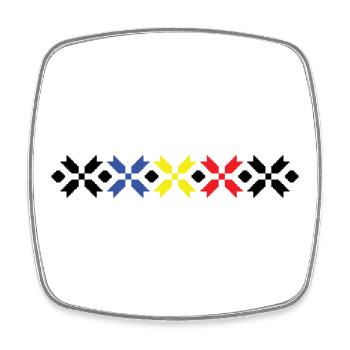 Traditional romanian motifs - Square fridge magnet - white - Front