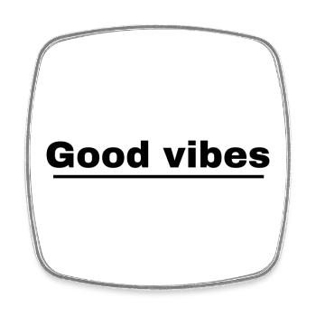 Good vibes - Viereckiger Kühlschrankmagnet - Weiß - Vorne