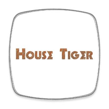 House Tiger, fur prints, Tabby motiv - Viereckiger Kühlschrankmagnet - Weiß - Vorne
