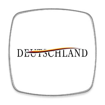 DEUTSCHLAND Logo with map - Viereckiger Kühlschrankmagnet - Weiß - Vorne