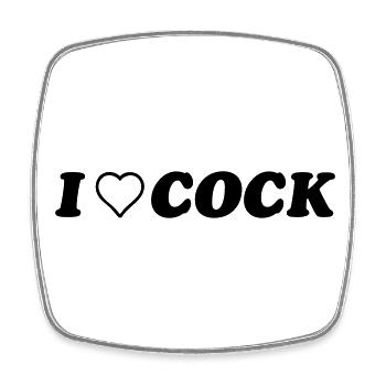 I LOVE COCK - CO1 - Square fridge magnet - white - Front