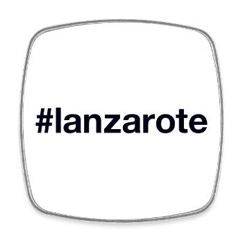 LANZAROTE Spanien Spain Hashtag - Viereckiger Kühlschrankmagnet - Weiß - Vorne