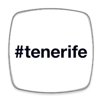 TENERIFFA Spanien Spain Hashtag - Viereckiger Kühlschrankmagnet - Weiß - Vorne