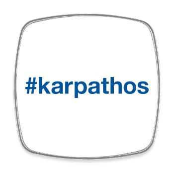 KARPATHOS Greece Griechenland Hashtag - Viereckiger Kühlschrankmagnet - Weiß - Vorne