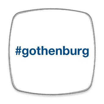 GOTHENBURG Schweden Sweden Hashtag - Square fridge magnet - white - Front