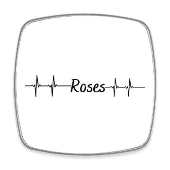 Puls Roses - Magnet carré - blanc - Devant