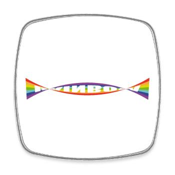 Rainbow flag Variation - Viereckiger Kühlschrankmagnet - Weiß - Vorne