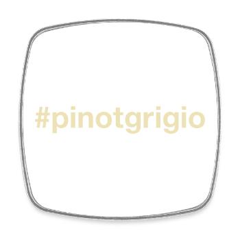 PINOT GRIGIO - Weißwein - Wein - Sommelier - Viereckiger Kühlschrankmagnet - Weiß - Vorne