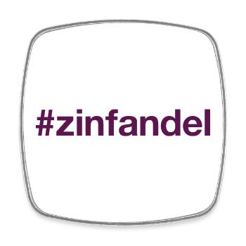 ZINFANDEL Hashtag - Square fridge magnet - white - Front