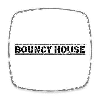 Bouncy House - Viereckiger Kühlschrankmagnet - Weiß - Vorne