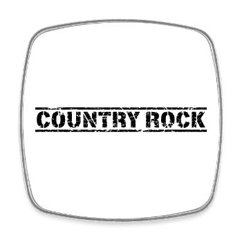 Country Rock - Square fridge magnet - white - Front
