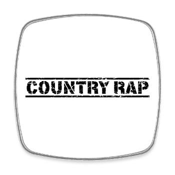 Country Rap - Viereckiger Kühlschrankmagnet - Weiß - Vorne