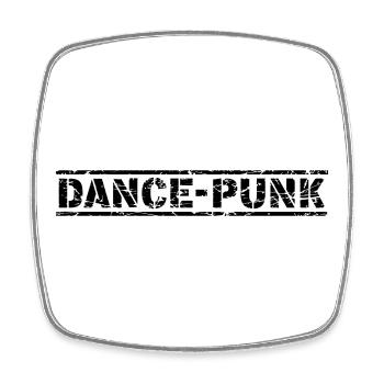 Dance Punk - Viereckiger Kühlschrankmagnet - Weiß - Vorne