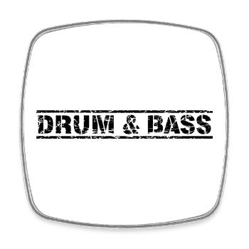 Drum Bass - Square fridge magnet - white - Front