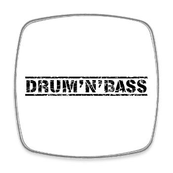 Drum N Bass - Magnet carré - blanc - Devant