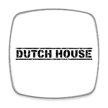 Dutch House - Square fridge magnet - white - Front