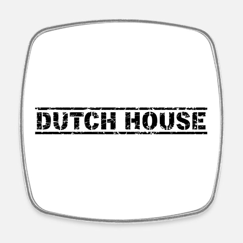 Dutch House - Square fridge magnet - white