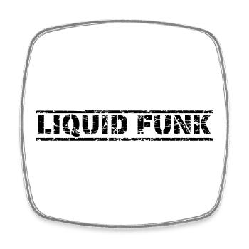 Liquid Funk - Viereckiger Kühlschrankmagnet - Weiß - Vorne