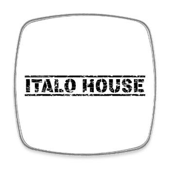 Italo House - Viereckiger Kühlschrankmagnet - Weiß - Vorne