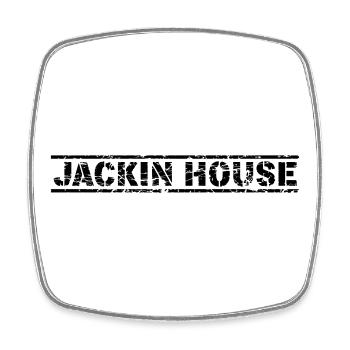 Jackin House - Viereckiger Kühlschrankmagnet - Weiß - Vorne