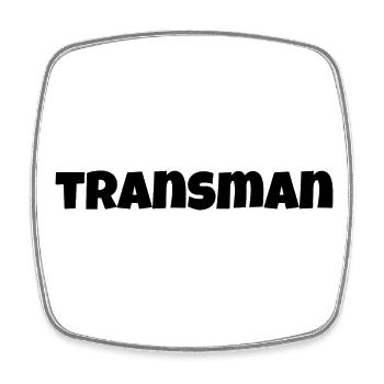 Transman - Square fridge magnet - white - Front