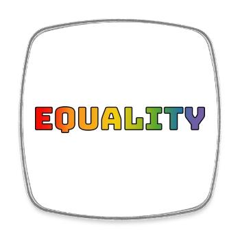 Rainbow equality 1 - Square fridge magnet - white - Front