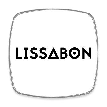 LISBON - Square fridge magnet - white - Front