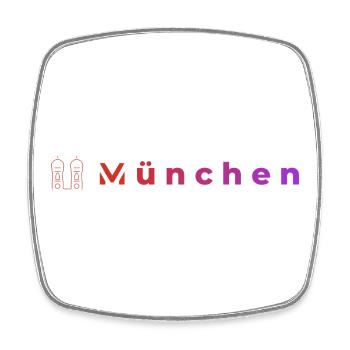 Veilleuses de Munich - Magnet carré - blanc - Devant