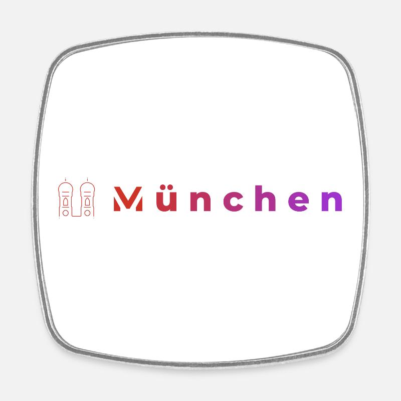 Veilleuses de Munich - Magnet carré - blanc