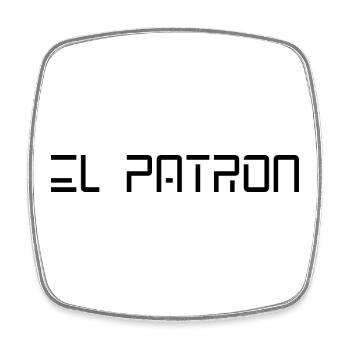 El Patron – Le look du chef - Magnet carré - blanc - Devant