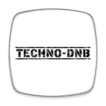 Techno DNB - Viereckiger Kühlschrankmagnet - Weiß - Vorne