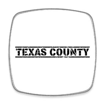 Texas Country - Viereckiger Kühlschrankmagnet - Weiß - Vorne