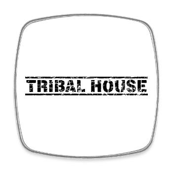 Maison tribale - Magnet carré - blanc - Devant