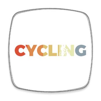 Vintage Radfahrer - Viereckiger Kühlschrankmagnet - Weiß - Vorne