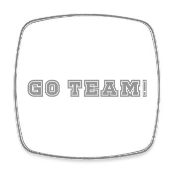 Go Team - Square fridge magnet - white - Front