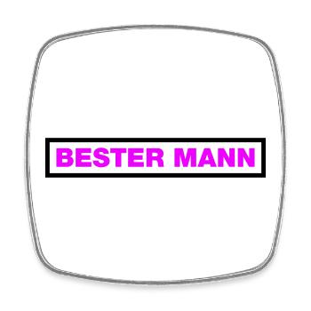 Bester Mann - Viereckiger Kühlschrankmagnet - Weiß - Vorne